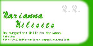 marianna milisits business card